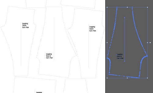 3/4 Basic Leggings Pattern DXF/PDF for Clo3d/ai 